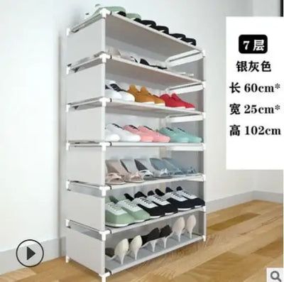 Simple multi-layer assembly dustproof shoe cabinet household dormitory economical special storage rack