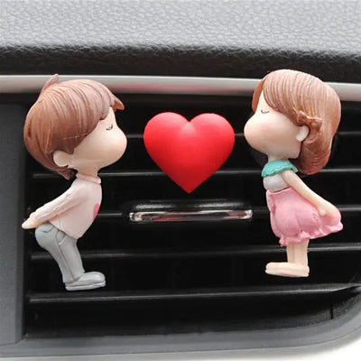 New Style Wholesale Lovely Couple Girl Boy Car Air Vent Freshener Perfume Clip Aromas Diffuser Decoration Gifts Auto Interior