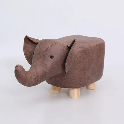 Cartoon Animal Elephant Calf Wooden Bench seat