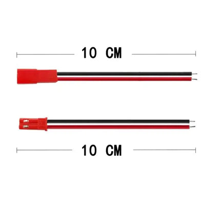 20PCS/LOT 10Pairs 100mm 200mm 2 Pin JST Plug Connector Male+Female Plug Connector Cable Wire for RC Toys Battery LED Lamp