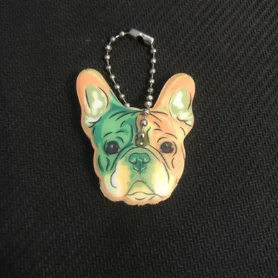 Cute Silicone French Bulldog Dog Key Cover Cap Keychain Women Key Chain Ring Girls Kids Bag Charm Accessories Pendant Gifts