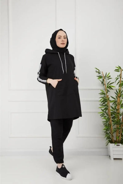 Woman Oversize Model Modest Sport Suit Set Islam Wear Ramadan Eid Islamic plus size