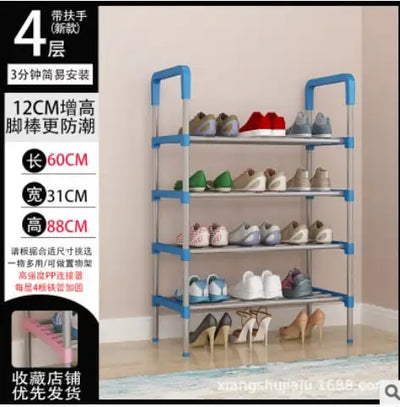 Shoe rack simple household assembly door shoe cabinet simple folding hall cabinet economic dormitory dustproof shelf