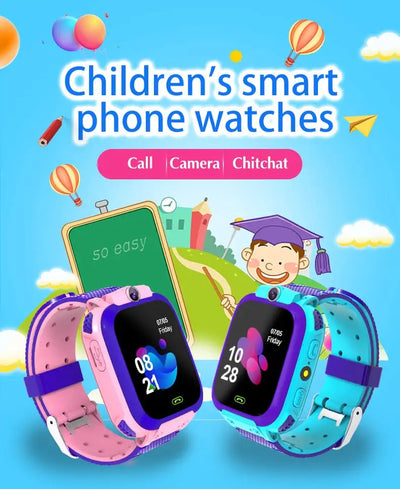 Q12 Children's Smart Phone Watch 1.44 Inch Waterproof Voice Chat LBS Track Electronic Watch For Boys Girls Kids Phone Watch