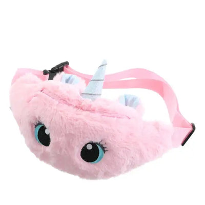 Children's Fanny Pack Cute Unicorn  Plush Toys Belt Gradient Color Chest Bag Cartoon Coin Purse Travel Chest Bag Girls Waist Bag