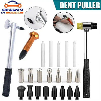 Dent Repair Tools Rubber Hammer 9 Heads Tap Down Tools Paintless Dent Removal Kit for Remove Dents