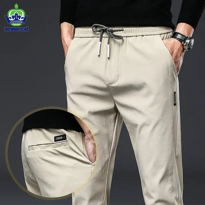 Jeywood Brand Autumn Men's Casual Pants Slim Pant Straight Trousers Male Fashion Stretch Khaki Jogging Sweatpants Plus Size 38
