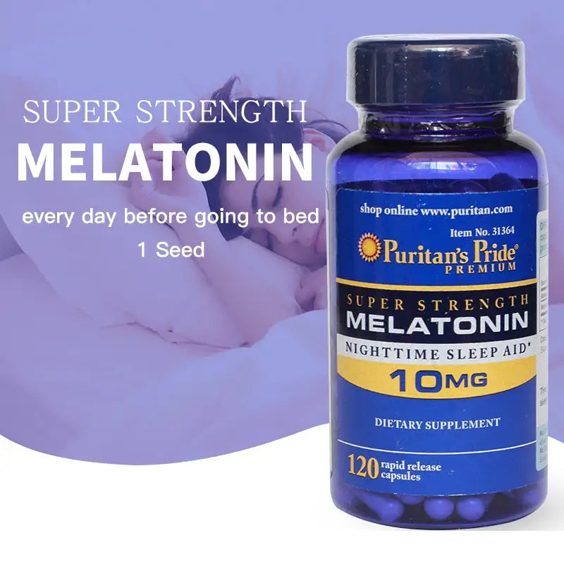 Super Strength Melatonin 10mg*120 Pcs Help Improve Sleep Nighttime Sleep Aid Free Shipping