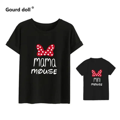 Family Tshirts Fashion mommy and me clothes baby girl clothes MINI and MAMA Fashion Cotton Family Look Mom Mother kids Clothes