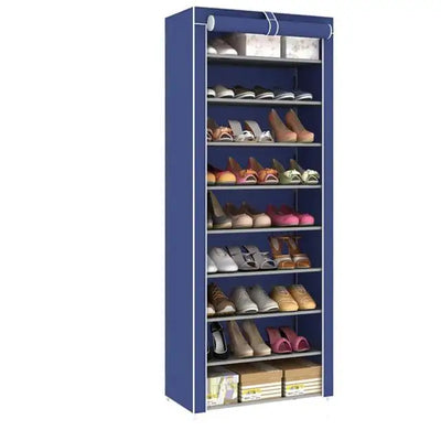 10 Tier 9 Grid Simple Shoe Cabinet DIY Assembled Non-Woven Space-saving Shoe Organizer Shelf Home Dorm Storage Closet Dustproof