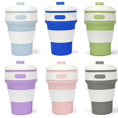350ml Multifunctional Silicone Cup Collapsible Water Cup Coffee Cup Retractable Water Cup Portable Outdoor Travel Space Cup Mug
