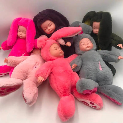 lol dolls Baby Sleeping Rabbit Plush Doll for girls gift Silicone reborn boy Kawaii new year Christmas Toys Birthday