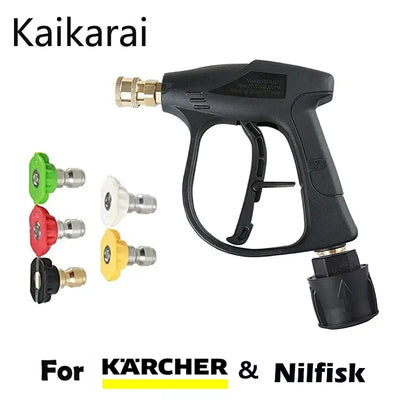 High Pressure Washer Gun, for Car Cleaning M22 14MM Hose Connector & For Karcher k2K3K4K5K6k7/Nilfisk Quick connector