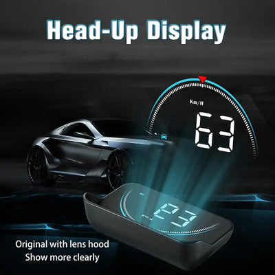 M8 HUD Head Up Display Car Speedometer OBD2 Auto Electronic Overspeed Warning Windshield Projector Alarm System Auto Accessories
