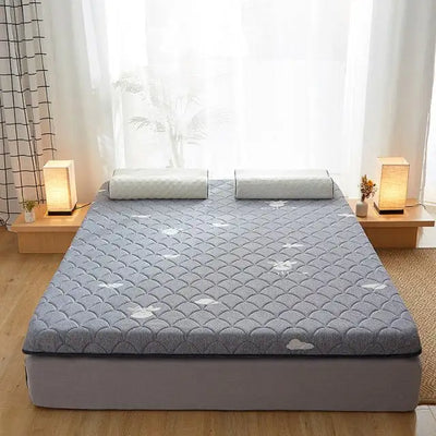 Mattresses 6CM With Latex Natural Thickening Foldable Slow Rebound Tatami for Single Double Bedroom Furniture King Size Bed Mat