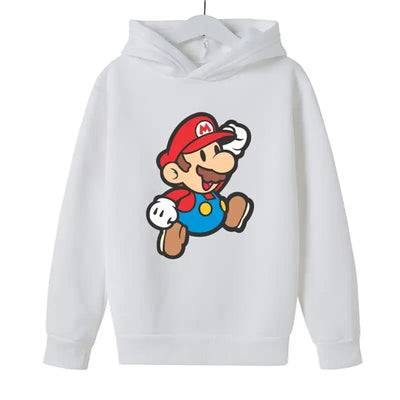 Mario Cute Clothes Cartoon Hoodi Childrens Girls Clothing Boy Hoodie Autumn Girls Kids Gift Sweatshirt Casual child Game Costume