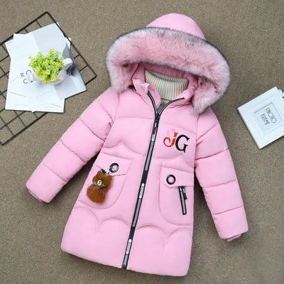 Childrens  Jacket Girls Winter Coat  Kids Thick Warm Clothing 2020 New Cute Bear Jacket Parka Hooded Outerwear Clothes for Girl