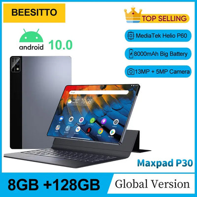 newest Maxpad P30 Tablet PC 10.1 inch Android 10.0 128GB Storage Octa Core Processor 1920x1200 IPS 4G Network Wifi Tablets