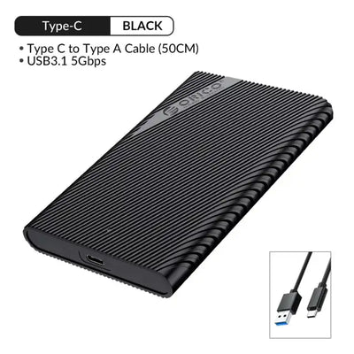 ORICO Hard Drive Case Type C HDD Case 2’5 SATA  to USB 3.1 External HDD Enclosure for 2.5 Inch SSD & HDD 7-9.5mm Support UASP