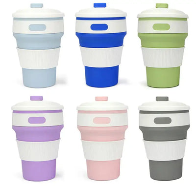 350ml Multifunctional Silicone Cup Collapsible Water Cup Coffee Cup Retractable Water Cup Portable Outdoor Travel Space Cup Mug