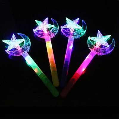 10pcs LED Flashing Stick Fairy Wand Light Cheerleading Stick Wedding Birthday Christmas Luminous Carnival Dance Prop Kids Toy