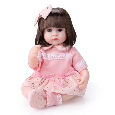 42cm Reborn Doll Lifelike Newborn Simulation Baby Enamel Dolls Toy Girls Accompany Doll for Children Brithday Christmas Gifts