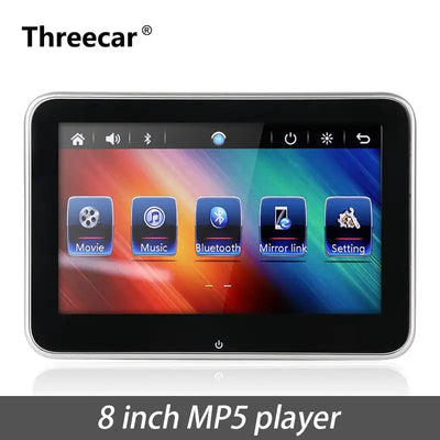 8 inch Ultra-thin Car Headrest Monitor MP5 Player Mirror link Android FM HD 1080P Video Screen With USB/SD Multimedia Player
