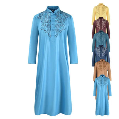 Muslim Islamic Clothing Men Jubba Thobe Print Zipper Kimono Long Robe Saudi Musulman Wear Abaya Caftan Islam Dubai Arab Dressing