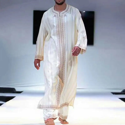 Muslim Men Jubba Thobe Dubai Islamic Clothing Kimono Long Robe Saudi Musulman Wear Abaya Caftan Islam Dubai Arab Dressing Mens