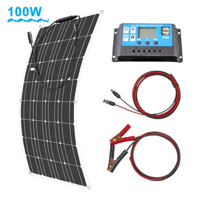 400W Waterproof Flexible Solar Panel Battery Charger for Caravan RV Home 12V Solar Panel Camping 100W 200W 300W