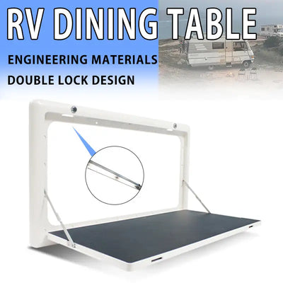 Caravan RV Folding Camping Picnic Table Round Corner 800 x 450mm