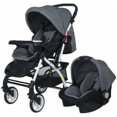 4 Baby Active Travel System Baby Stroller-Gray
