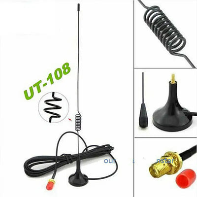 Car Antenna UT-108 SMA-Female Magnetic VHF UHF Magnetic Mobile Antenna For BAOFENG CB Radio Walkie Talkie UV-5R UV-B5 GT-3