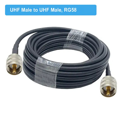RG58 Coaxial Cable PL259 UHF male to UHF male connector RF Adapter Coax Ham Radio Extension Cable 50ohm 30CM 50CM 1M 2M 5M 10M