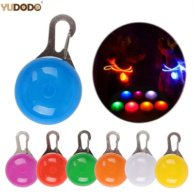 Night Safety Dog Collar Glowing Pendant LED Flash Lights Pet Leads Accessories Glow In The Dark Bright Necklace Dog Collar